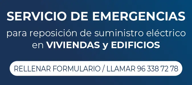 Servicio de emergencias para reposición de suministro eléctrico en VIVIENDAS y EDIFICIOS